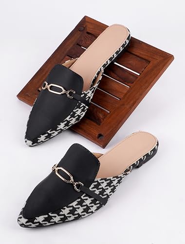 Image of TRYME Trending Stylish Buckle Bellies Soft & Comfortable Flat Mules Sandal for Womens and Girls