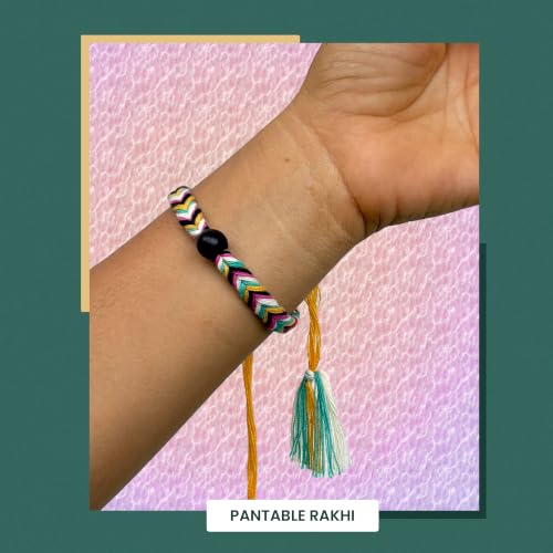 Image of Bombay Greens Plantable Rakhi for Brother Eco- Friendly DIY Grow Kit| Grow Plants from Seeds Rakhi | Rakhi Gift Set Brother - Beads Band