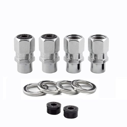 McGard 60129 Chrome Racing .490" Shank Style Lug Nut Set (M12 x 1.5 Thread Size) - Set of 4 by McGard - Used condition - US$7.57