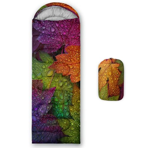 Image of QOOMO Ball Flower Camping Sleeping Bags,3 Season Warm & Cool Weather,Lightweight,Waterproof Sleeping Bags for Adults & Kids,Traveling,and Outdoors,Camping Gear Equipment