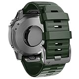 ANBEST Armband für Garmin Fenix 6X/6X Pro/7X/7X Pro/Fenix 8 51mm Armband, Silikon Schnelle Veröffentlichung Estrazarmband für Fenix 5X/3HR/Epix Pro 51mm/Enduro 2/MK1/MK2/MK3i