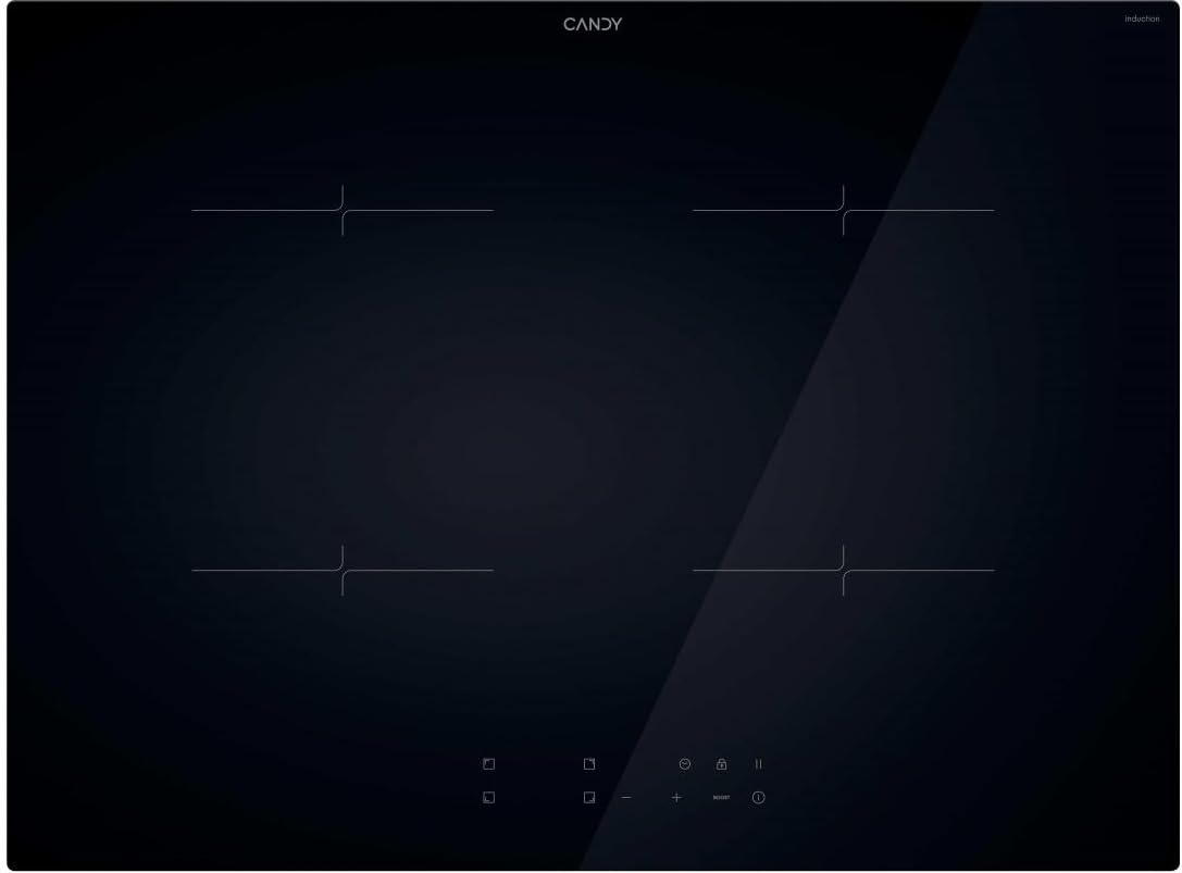 CI7428CTT - Piano Cottura Induzione 4 Fuochi Larghezza 70 cm in Vetro colore Nero