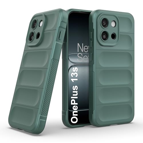 Image of Zapcase Back Case Cover for OnePlus 13s | Compatible for OnePlus 13s Back Cover | Liquid Silicon Magic Case with Camera Protection | Dark Green