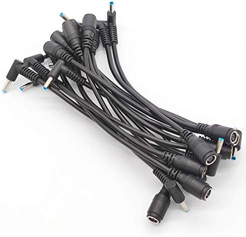 Dongle Tip Adapter Cable for HP 7.4mm to 4.5mm Connector Converter Blue Right Angle Tip DC Cord for HP Stream Spectre Pavilion Envy Elitebook Split Chromebook Power Supply 130w Max - 15Pack
