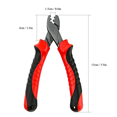 Alicate de pesca, Andoer Alicate de crimpagem de pesca para linha de pesca Mangas de barril Tesoura