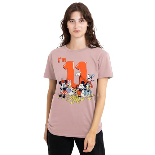 T-shirt Mickey Mouse Disney rose vintage anniversaire femme top à manches courtes