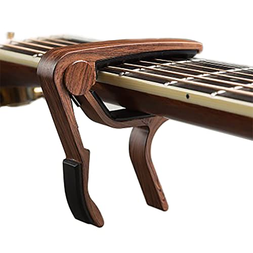 Ckiutn Guitar Capo, 2 Pack Wood Grain Metal Capo For Acoustic Electric Bass Ukulele Guitar Banjo With 2Pcs Guitar Picks #TOP2