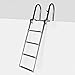 RecPro Marine 4 Step Heavy Duty OEM Grade Rear Entry Pontoon Boat Ladder W/HANDRAILS 316 Stainless Steel TELESCOPING Dock Ladder SSL-UFSL