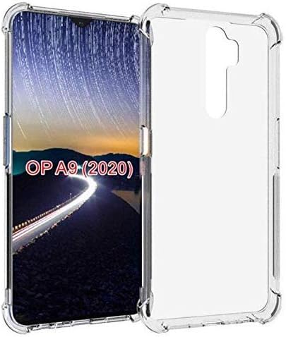 BuyFeb Silicone Back Cover Compatible for Oppo A5 2020 & Oppo A9 2020 (Transparent)