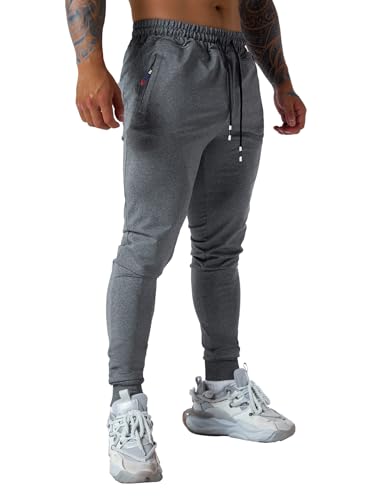 GM MGBOYGYM Mens Active Athletic Workout Jogger Sweatpants for Men with Zipper Pocket and Drawstring Size S-2XL