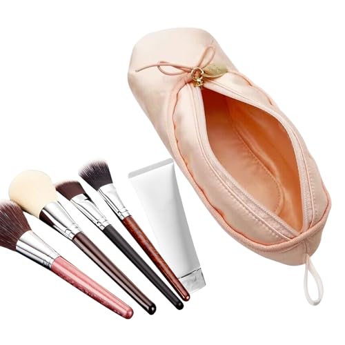 TCULIHWY - Ballet Shoe Pink Makeup Bag,Small Cosmetic Bag Dance Bag for Girls,Cute Makeup Bag for Purse Pencil Case Mini Bow Cosmetic Travel Makeup Brush Organizer,Dance Recital Gifts for Girls Ballerina Dancer - -42%