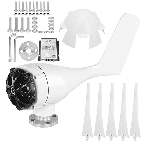 Generador De Turbina Eólica, Generador De Molino De Viento 1600w Empresas De Turbina Eólica 5 Palas Controlador De Viento Kit De Generador De Turbina Para Barcos, Terrazas, Cabañas White 24v Generador De Turbina Eólica, Generador De Molino De Viento 1600w Empresas De Turbina Eólica 5 Palas Controlador De Viento Kit De Generador De Turbina Para Barcos, Terrazas, Cabañas White 24v