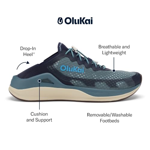 Image of OluKai 'Ahi Men's Water Shoes, Cushioned & Quick-Drying Marine Sneaker, Breathable Mesh & Wet Grip Rubber Outsole for Boats, Docks & Wet Surfaces