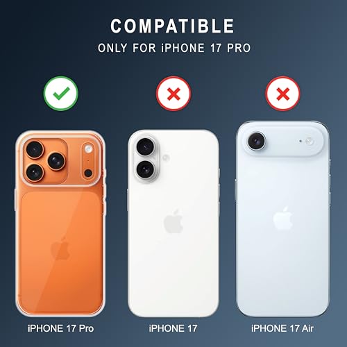 Image of CEDO iPhone 17 Pro Clear Case | Soft Flexible Slim-Fit | Full Body 360 Protection Shock Proof TPU Back Cover (Transparent)