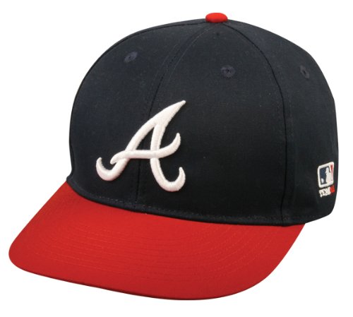 Gorra azul y roja Atlanta Braves juvenil con visera plana miniatura 1