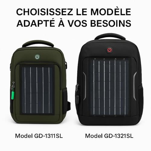Zaino Solare Da 10 W, Pannello Incorporato, Porta Usb 5 V, Impermeabile, Caricatore Da Trekking Per Telefono, Unisex, Campeggio, Trekking (Nero, Grande) - 3