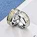 Luminous Ring, Heartbeat Pattern Rings Glow in the Dark, Creative Rings for Couple Valentine's Day Party Night Memorial Jewelry-gold8