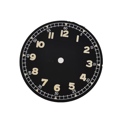 28.5mm 腕時計文字盤 1個 2813 8215 ムーブメント 自動巻き機械式文字盤用(Black)