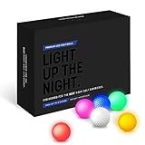 Center Coast Collections Premium LED Night Golf Balls - Set of 6 - Ultra Bright Glow for Enhanced Nighttime Play, Durable Light-Up Golf Balls for Evening Games, USA Owned Business (Multi Color)