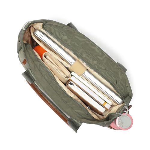 Image of Fastrack Tote Vibe Women Laptop Tote | Nylon 15-Inch Padded Laptop Sleeve, Spacious Main Compartment with Organiser Pockets, Multiple External Quick-Access Pockets, Dual Webbing Handles