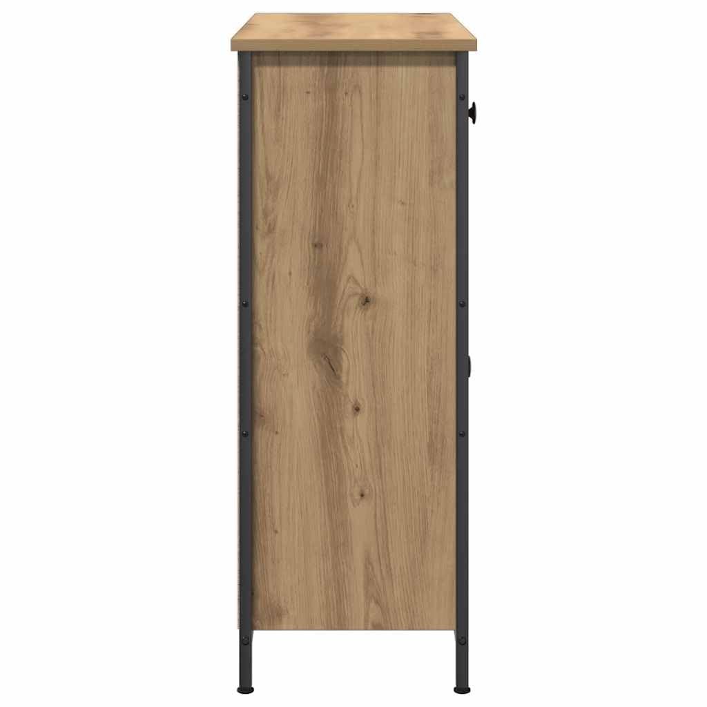 Solivagant Credenza Rovere Artigianale 70x30x80 cm in Legno Multistrato,Marrone,23.15kg