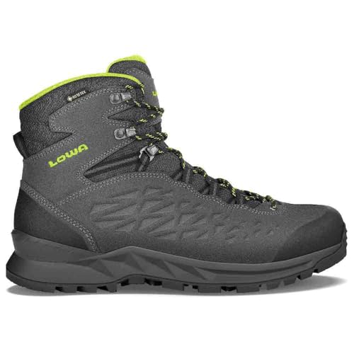 LOWA Herren Trekkingschuhe Explorer II GTX Mid 210760 Anthrazit/Limone 46