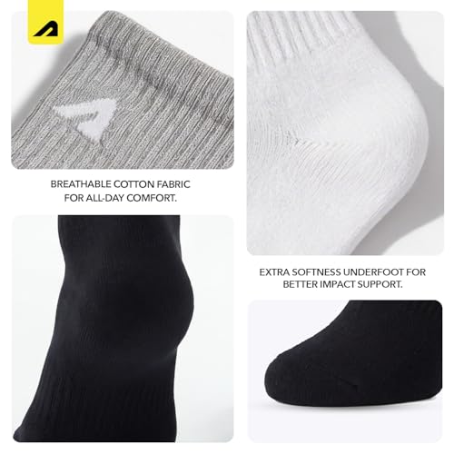 Image of Boldfit Socks for Men Combed Cotton Crew & Calf Length Formal Socks Breathable Anti-Odour Arch Support Anti-Slip Fit Reinforced Heel & Toe Soft Durable Office & Casual Wear, Pack of 3