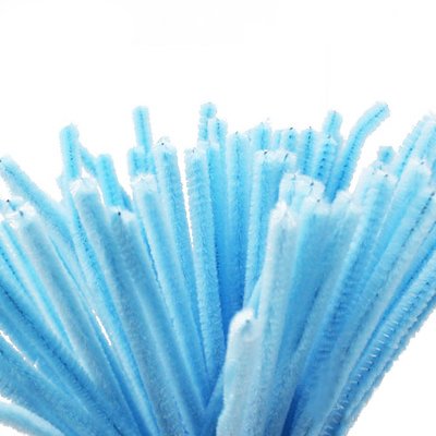 Carykon 100 Pieces Fuzzy Chenille Stems Pipe Cleaners For Arts And Crafts (Light Blue) #TOP3