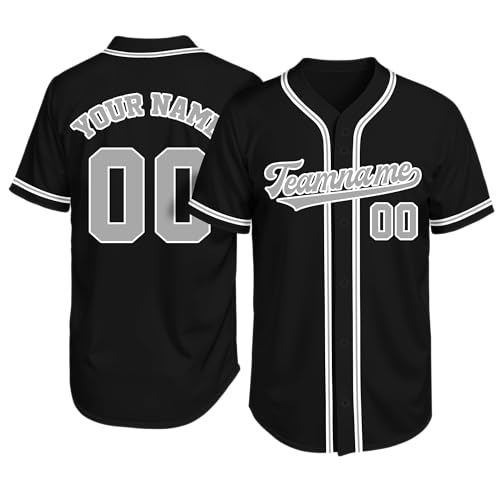 Image of Custom Baseball Jersey Personalized Stitched or Printed Name Number Baseball Shirt Sports Uniform Gifts for Men Women Youth