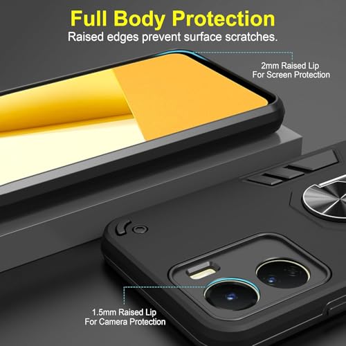 Image of NDCOM for Vivo T2x 5G Mobile Cover, Vivo Y16 Back Cover, Vivo Y56 5G Mobile Back Cover Ring Holder Case