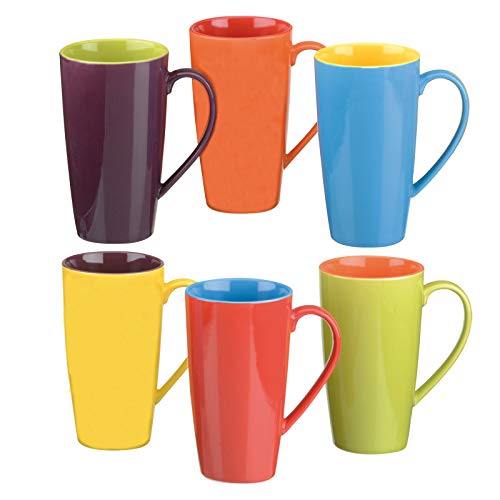 Colourful Cups & Mugs Juego de 6 Tazas de Cappuccino