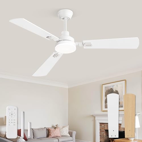 Ventilateur de Plafond 132 cm avec Lumière et Télécommande,...