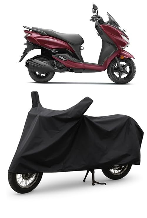 Image of Daxo Waterproof Scooty Cover for Suzuki Burgman Street 125 | All Weather Protection from Rain, Dust, UV Rays & Scratches with Mirror Pockets & Buckle Belt | Burgman Street 125 Scooty Cover