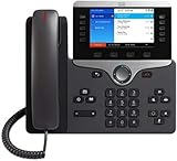 Cisco IP Phone 8861 with Multi-Platform Phone Firmware, 5-inch VGA Backlit Color Display, Gigabit Ethernet Switch, Class 2 PoE, WLAN Enabled, USB Port (CP-8861-3PW-NA-K9=)