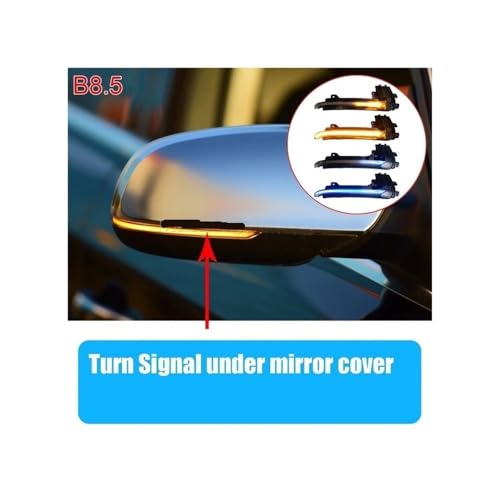 Luz indicadora señal giro dinámica espejo retrovisor lateral Audi A4 A5 RS5 RS3 A3 RS4 A6 LED 3