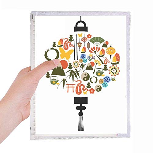 Carnet rechargeable papillon taiji et théière de montagne à spirale