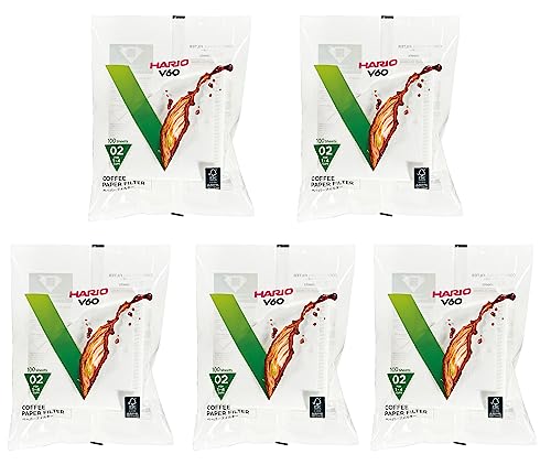 HARIO VCF-02-100W V60 Paper Filter 1-4 Cups 500 Pieces White Made in Japan