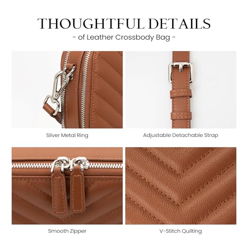 Image of befen Genuine Leather Crossbody Bags for Women, RFID Leather Purses