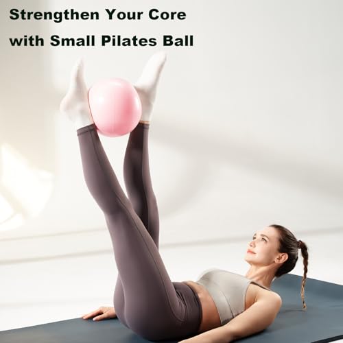Image of Exercise Ball for Workouts, 9 Inch Pilates Ball Anti-Burst and Slip Resistant Yoga Ball for Gym Fitness and Physical Therapy
