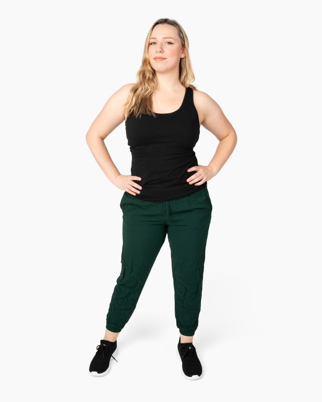 Buddha Pants Miami Jogger Harem Pants – Unisex Cotton Joggers with Pockets – Tapered, Casual for Yoga, Gym & Lounge Wear Pine