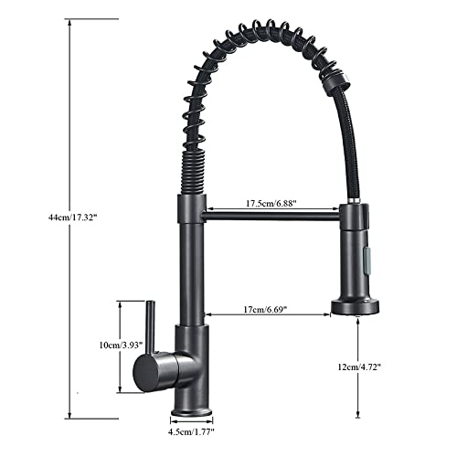Robinet de cuisine or brossé mitigeur eau chaude froide sur pont - 5