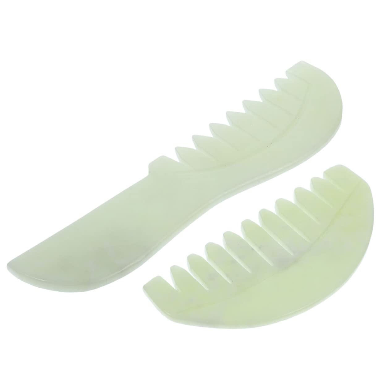 KOMBIUDA 4stücke Jade Combs Für Kopfhautmassage Handgefertigte Massagekämme Aus Jade Für Frauen Und Männer Zur Des Haarwachstums Entspannung Der Kopfhaut