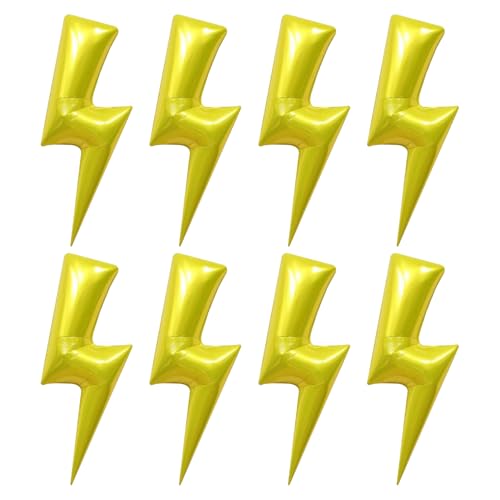EHDWXVZM 8 Morceaux De Ballons De Foudre, Ballons Elfes, Ballons De Forme Éclair, Ballons en Papier D'Aluminium, Ballons De Carnaval De Fête, Décorations De Fête.