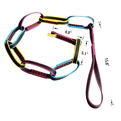 Geelife Personal Anchor System Sling Climbing Safety Daisy Chain Strips 4950lb Test Stitched Nylon Webbing Sterling Chains Reactor 55" x 1.06" x 0.63"
