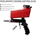 Sandblaster Sand Blaster Gun Kit, Portable 90psi Gravity Sand Blasting Spray Tool, Pneumatic Sandblaster for Air Compressor, Remove Paint, Stains, Rust & Clean Surfaces(Red)