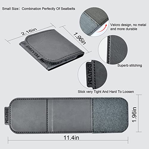 Car Seat Belt Adjuster, 4 Pack Premium Pu Leather Seatbelt Clip For Vehicle Automobile Safety Comfort Universal Shoulder Neck Strap Positioner For Adults (Grey) #TOP2