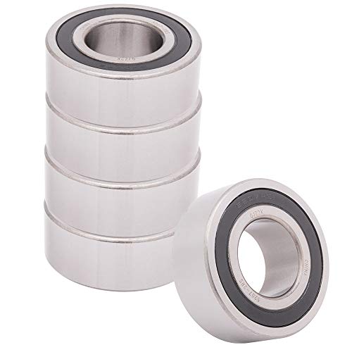 [5-Pack] 5207-2RS - Angular Contact Ball Bearing 35 mm x 72 mm x 27 mm (ID x OD x Width) Double Rubber Seal