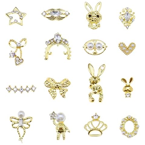 VGOL 48PCS Shiny Nail Charms for Art Cover