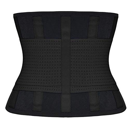 Waist Trainer Belt Waist Cincher Trimmer Slimming Body Shaper Belts Sport Girdle for Women Black - Thumbnail 4