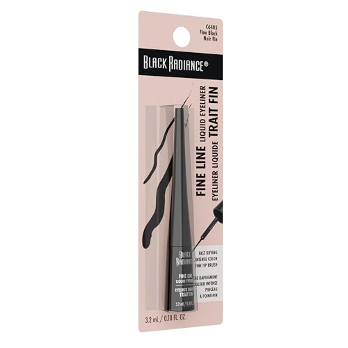 Black Radiance Delineador Líquido Fino Negro 0.12 oz miniatura 2